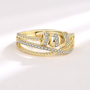 Three Row Bead Anxiety Fidget Spinner Ring - Perimade & Co.