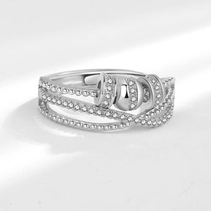 Three Row Bead Anxiety Fidget Spinner Ring - Perimade & Co.