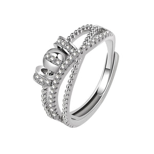 Three Row Bead Anxiety Fidget Spinner Ring - Perimade & Co.