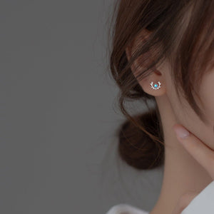 Tiny Moonstone Deer Antler Stud Earrings - Perimade & Co.